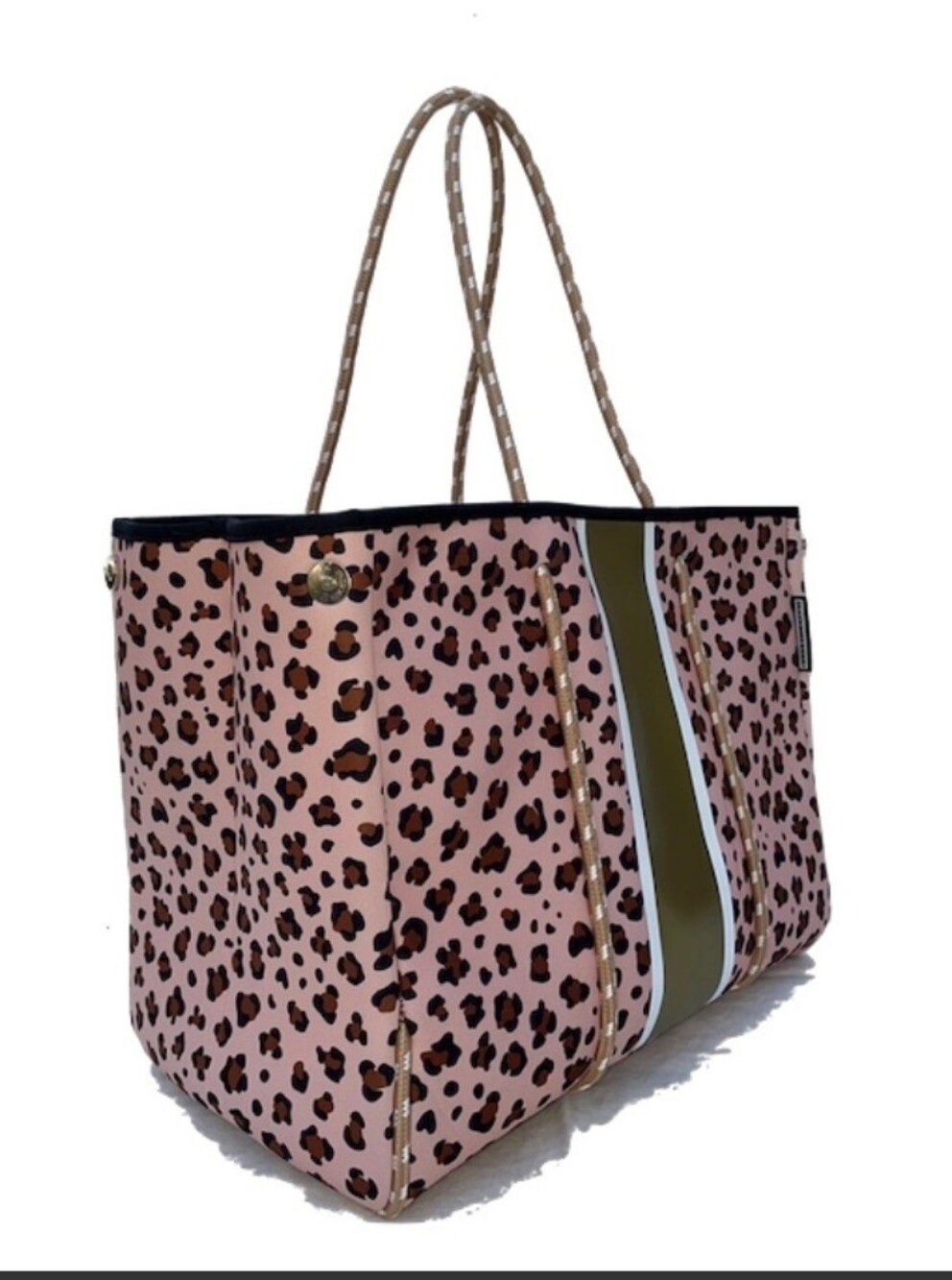 2pc Leopard 🐆 Print Large Tote Bag & Matching Zip Pouch-Wristlet 🤎 - Picture 7 of 10